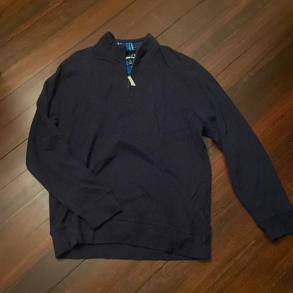 Lands end brand new 1/4 zip navy blue